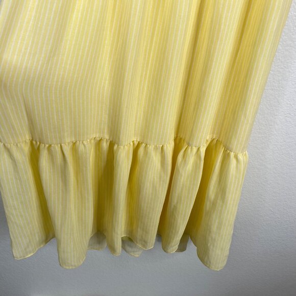 BCBGeneration Dress Women's Butter Yellow Sz S Sleeveless Tiered Milkmaid Trad - Picture 7 of 11